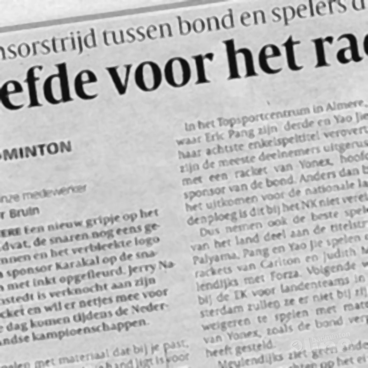 Liefde voor het racket is absoluut Liefde voor het racket is absoluut