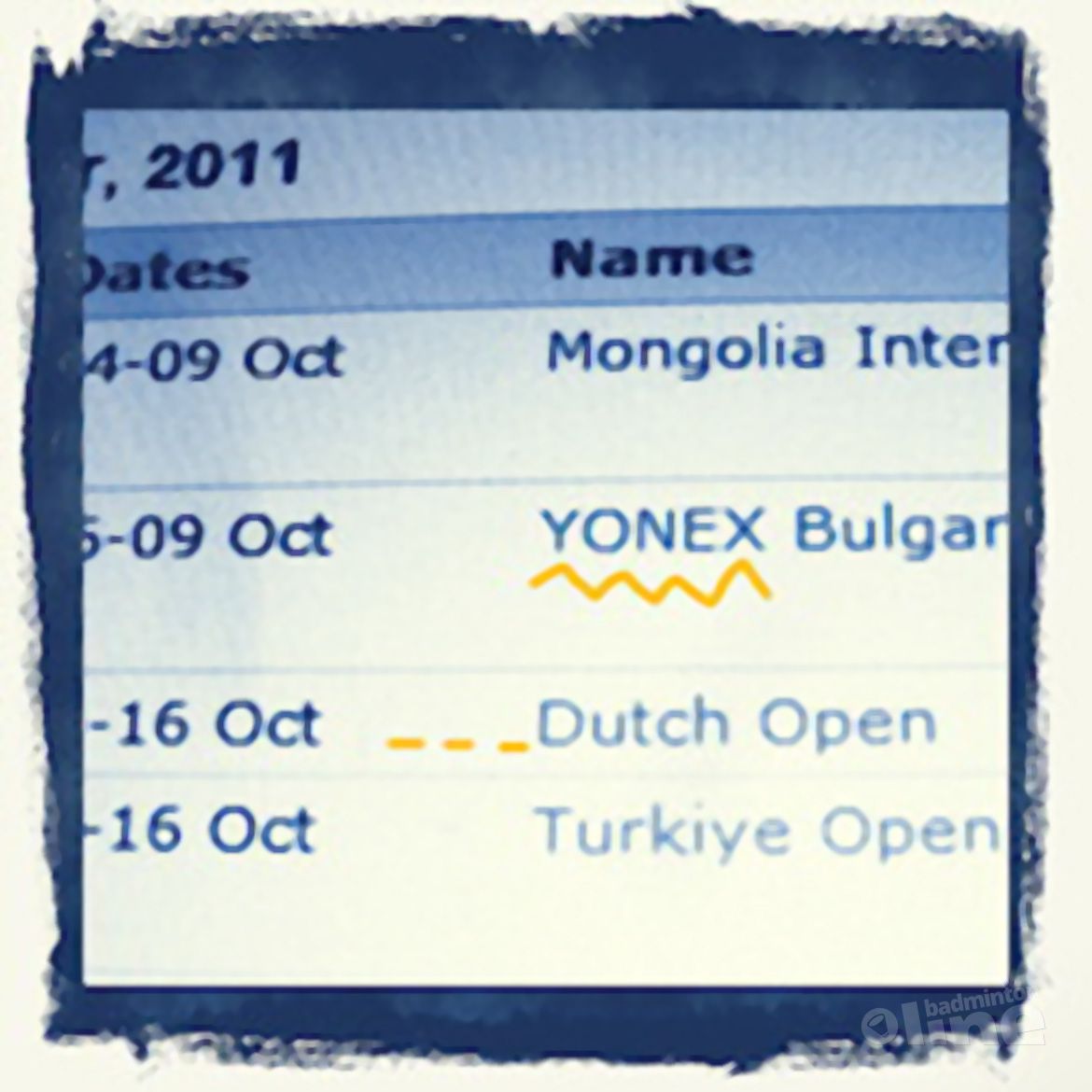 Yonex Dutch Open van 11-16 oktober Yonex Dutch Open van 11-16 oktober