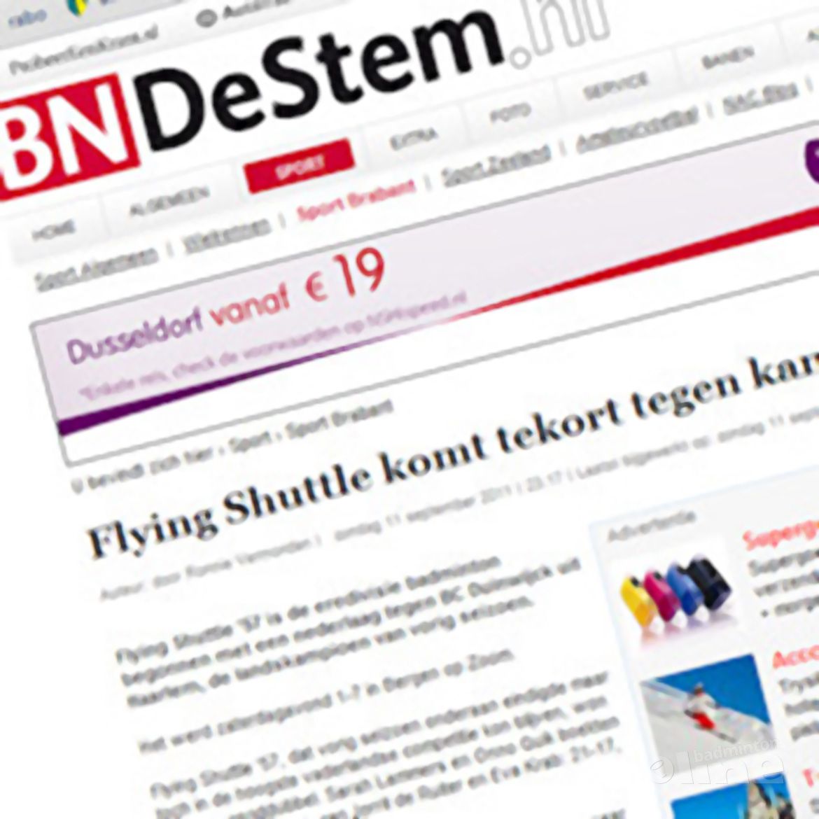 Flying Shuttle '57 komt tekort tegen kampioen Flying Shuttle '57 komt tekort tegen kampioen