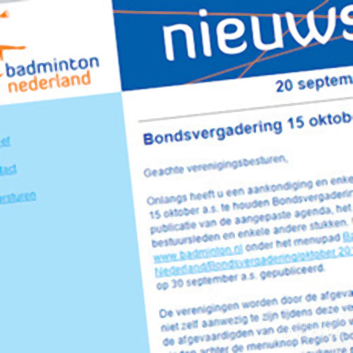 Bondsvergadering 15 oktober 2011 Bondsvergadering 15 oktober 2011