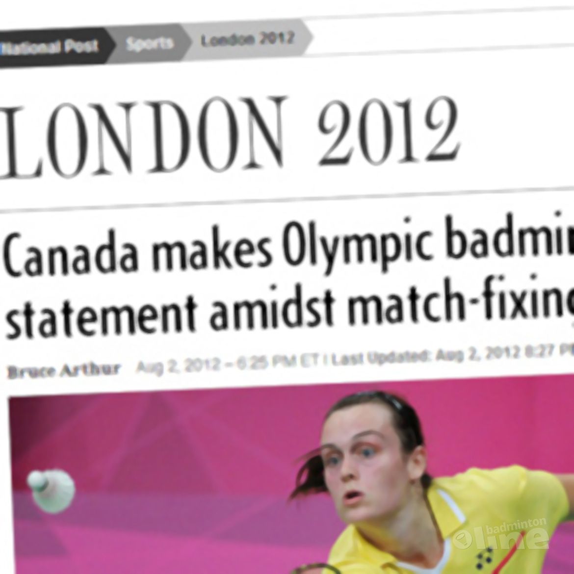 Canada makes Olympic badminton statement amidst match-fixing scandal Canada makes Olympic badminton statement amidst match-fixing scandal