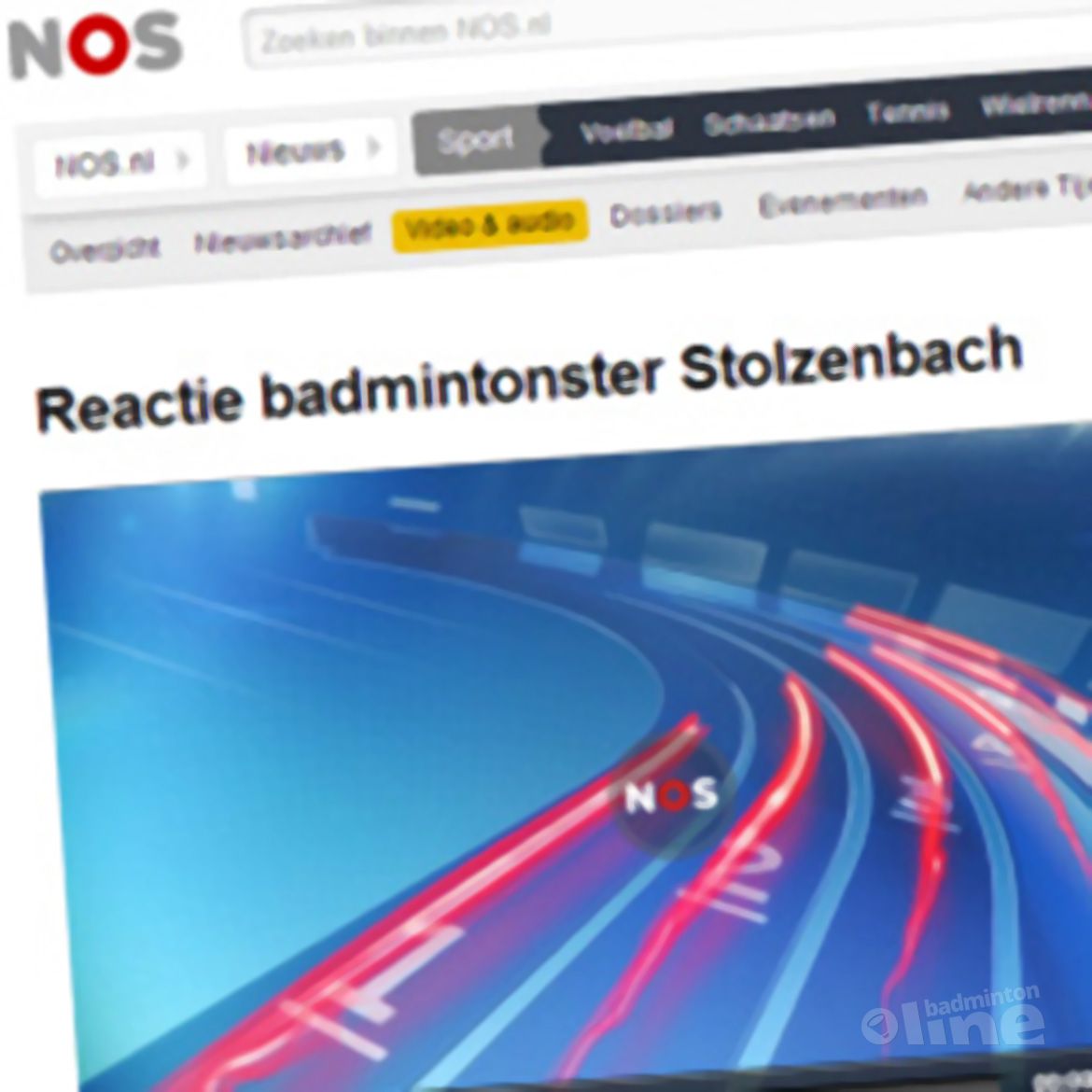NOS Radio: 'Reactie badmintonster Patty Stolzenbach' NOS Radio: 'Reactie badmintonster Patty Stolzenbach'
