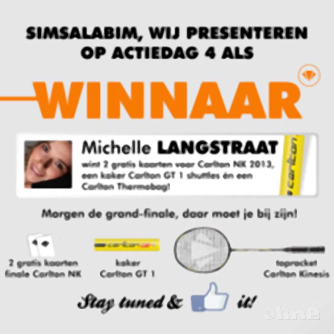 Ladies strike again: Michelle Langstraat is dagwinnaar 4! Ladies strike again: Michelle Langstraat is dagwinnaar 4!