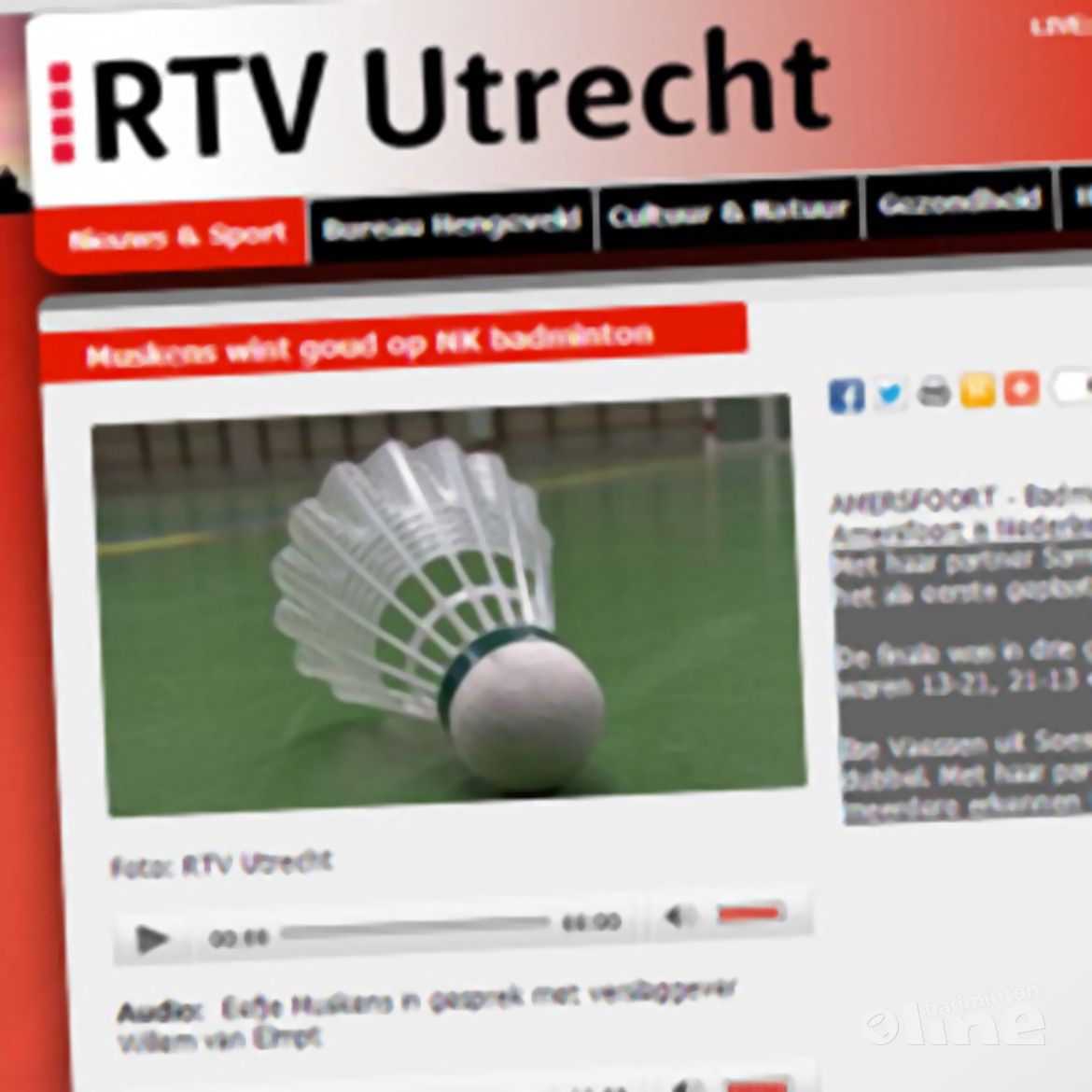 RTV Utrecht: 'Muskens wint goud op NK badminton' RTV Utrecht: 'Muskens wint goud op NK badminton'