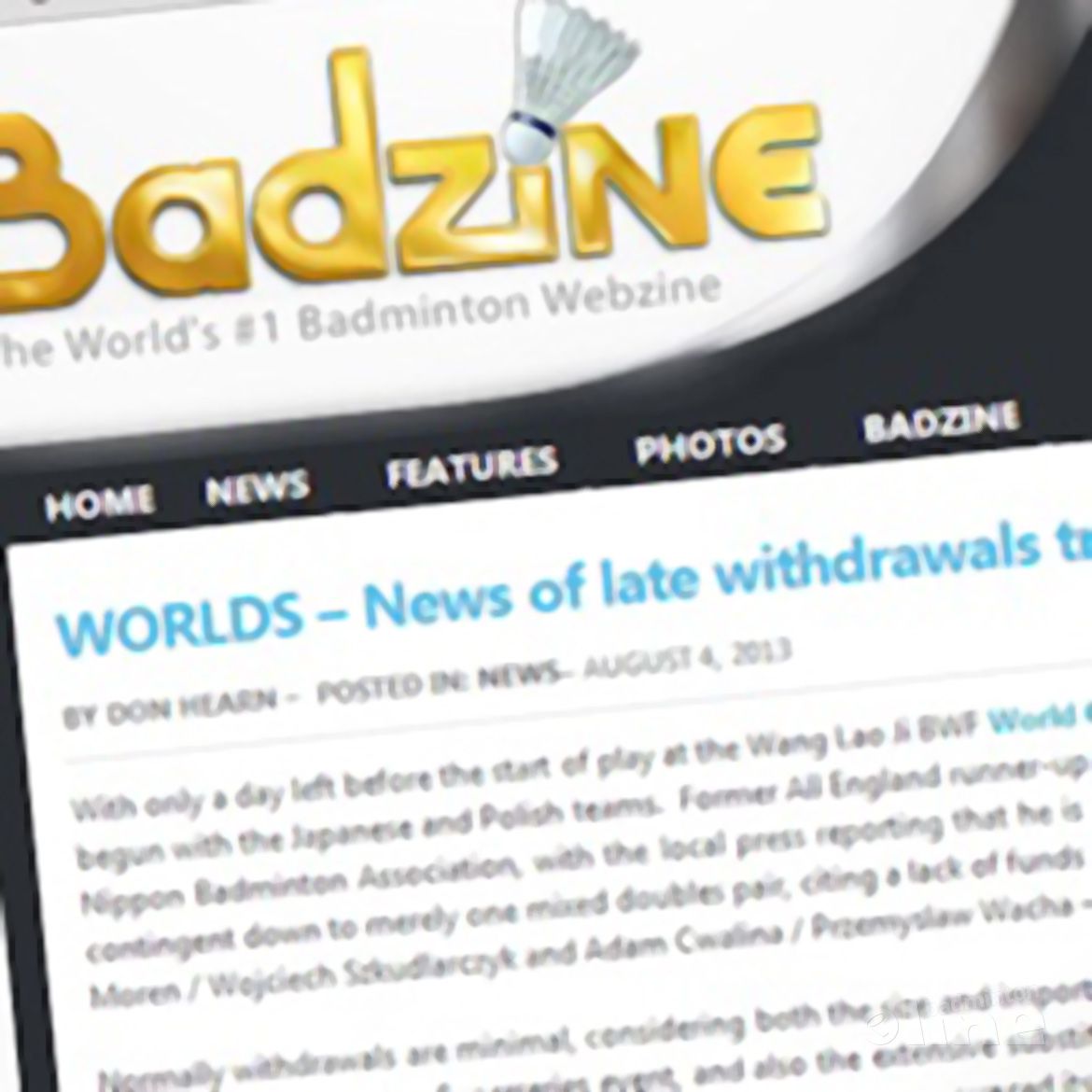 Badzine: 'News of late withdrawals trickles in early' Badzine: 'News of late withdrawals trickles in early'