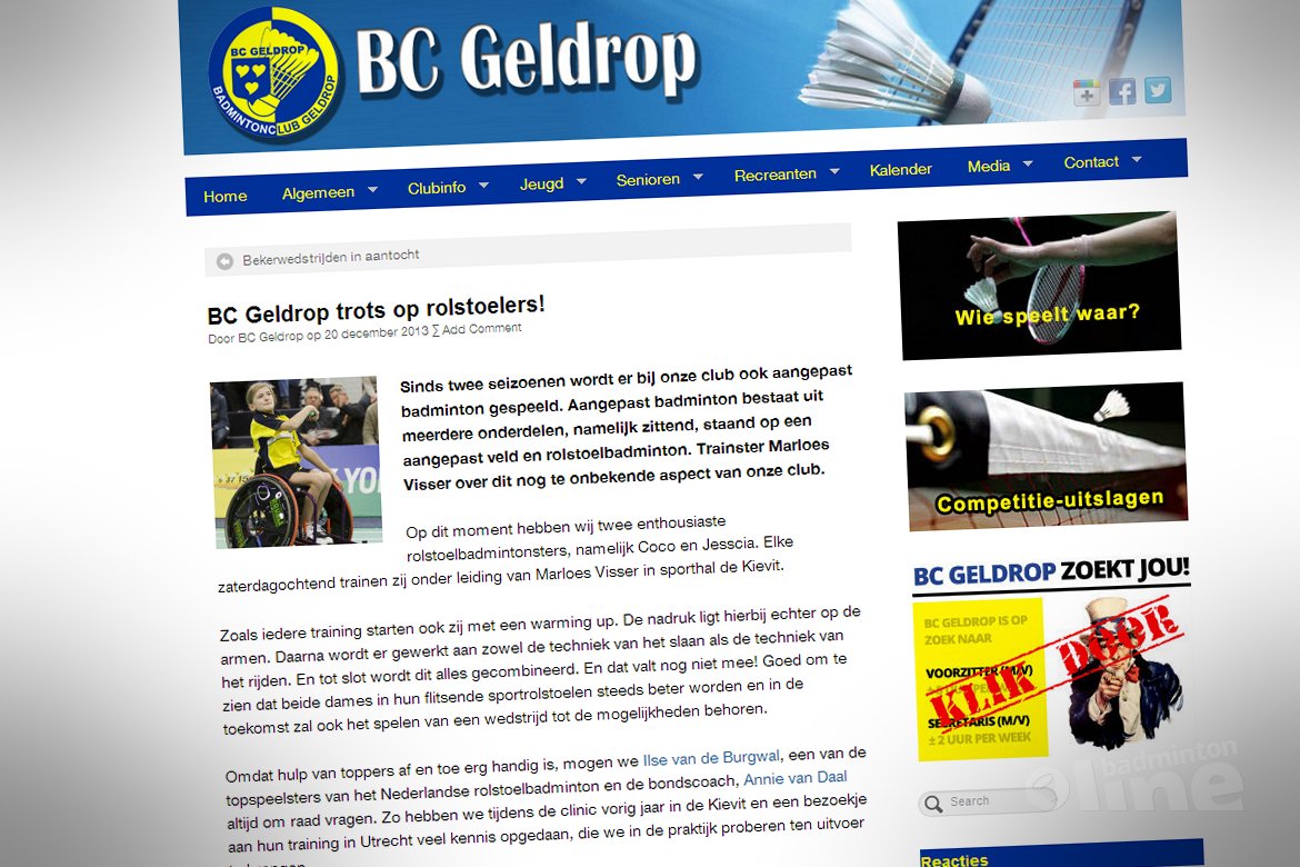 BC Geldrop trots op rolstoelers! BC Geldrop trots op rolstoelers!