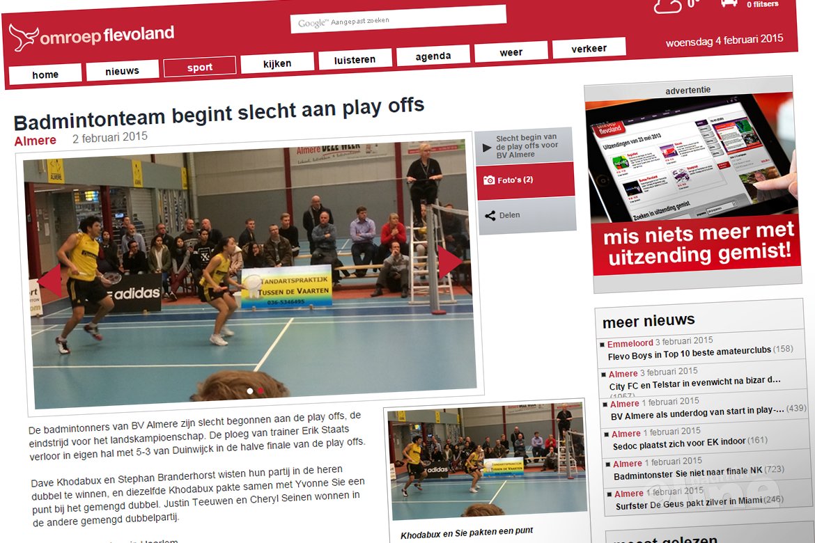 BV Almere begint slecht aan de play-offs BV Almere begint slecht aan de play-offs