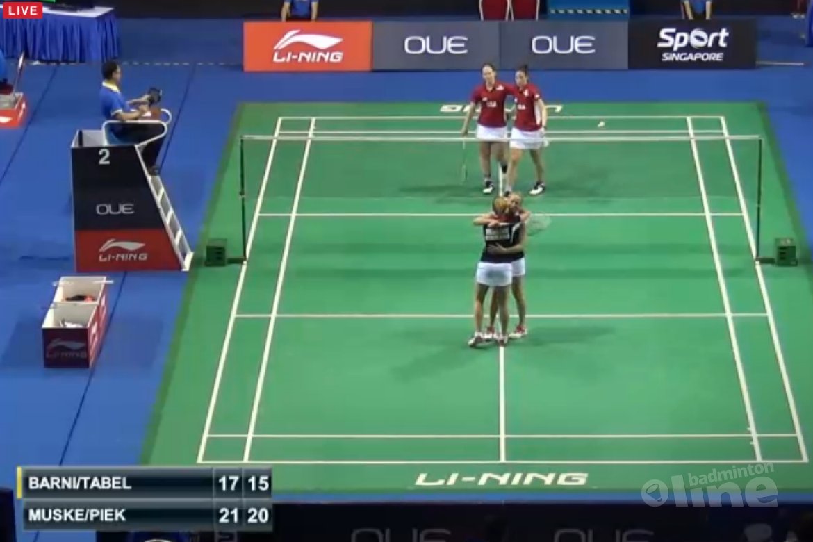 Eefje Muskens en Selena Piek naar kwartfinale Singapore Open Eefje Muskens en Selena Piek naar kwartfinale Singapore Open