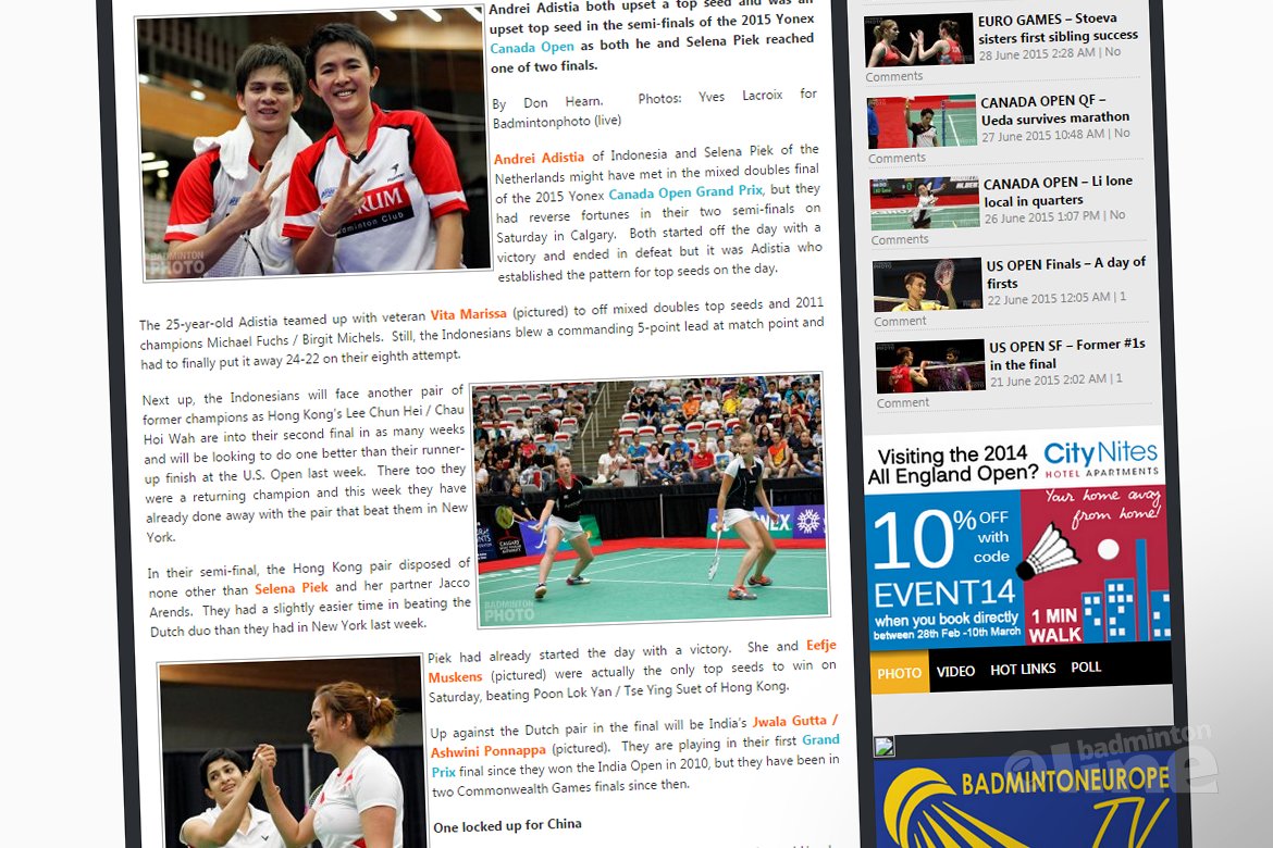 Canada Open 2015: Three top seeds down Canada Open 2015: Three top seeds down