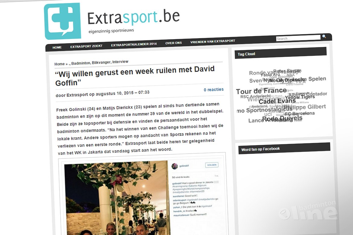 Freek Golinski en Matijs Dierickx: Wij willen gerust een week ruilen met David Goffin Freek Golinski en Matijs Dierickx: Wij willen gerust een week ruilen met David Goffin