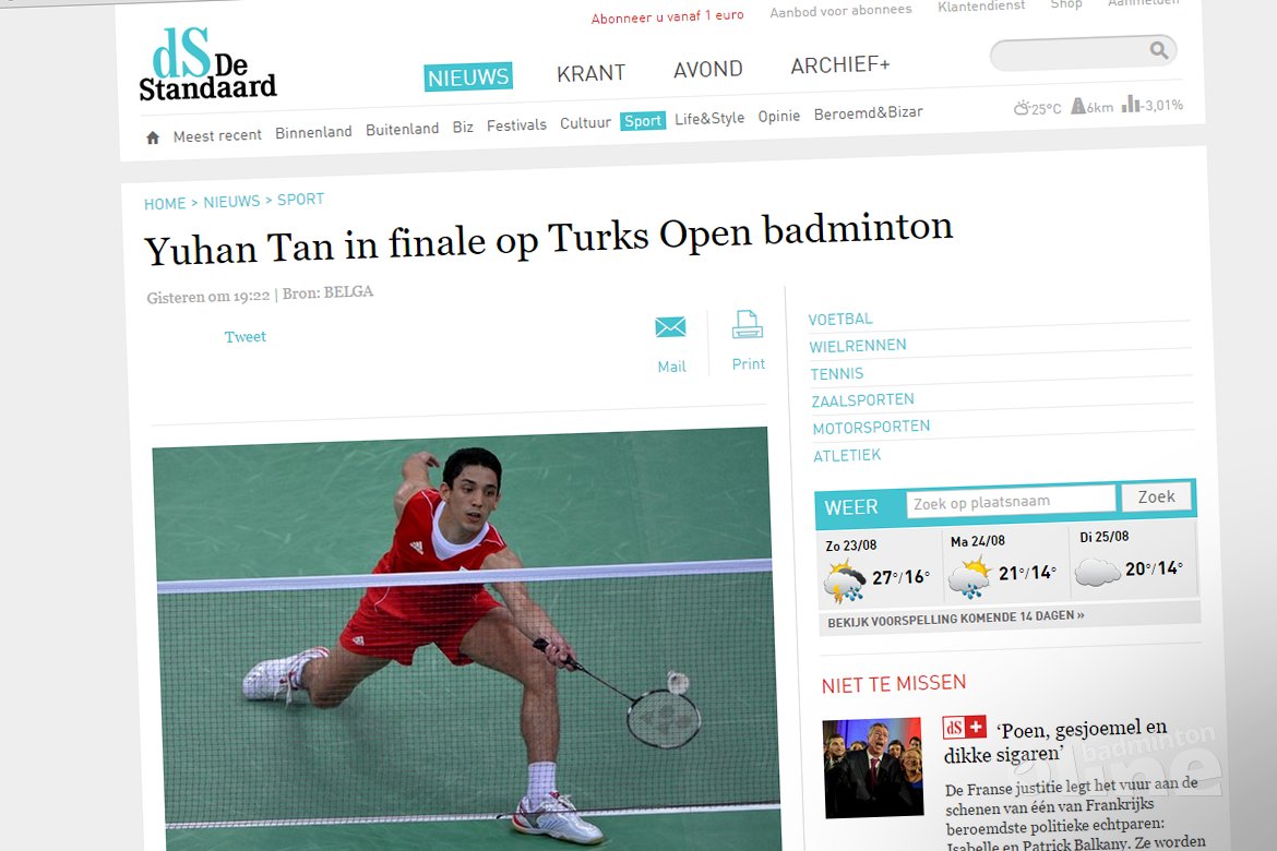 Yuhan Tan in finale op Turks Open badminton Yuhan Tan in finale op Turks Open badminton