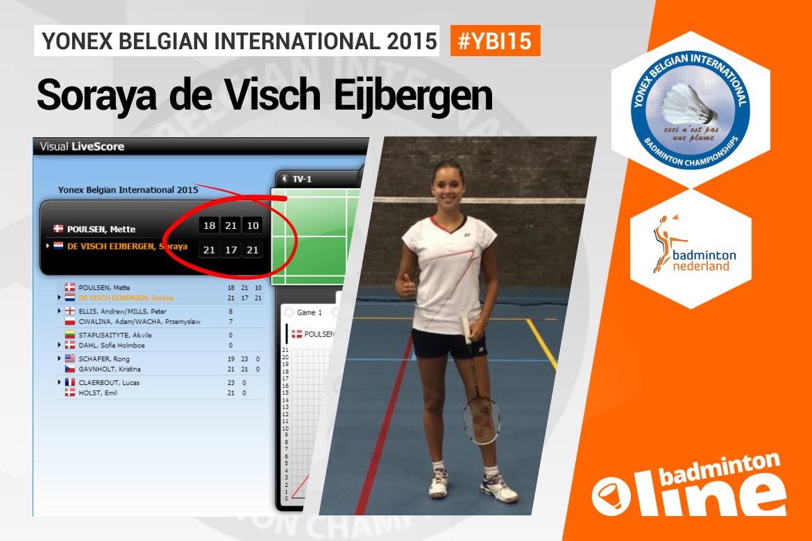 Soraya de Visch Eijbergen reaches quarter finals at Yonex Belgian International Soraya de Visch Eijbergen reaches quarter finals at Yonex Belgian International