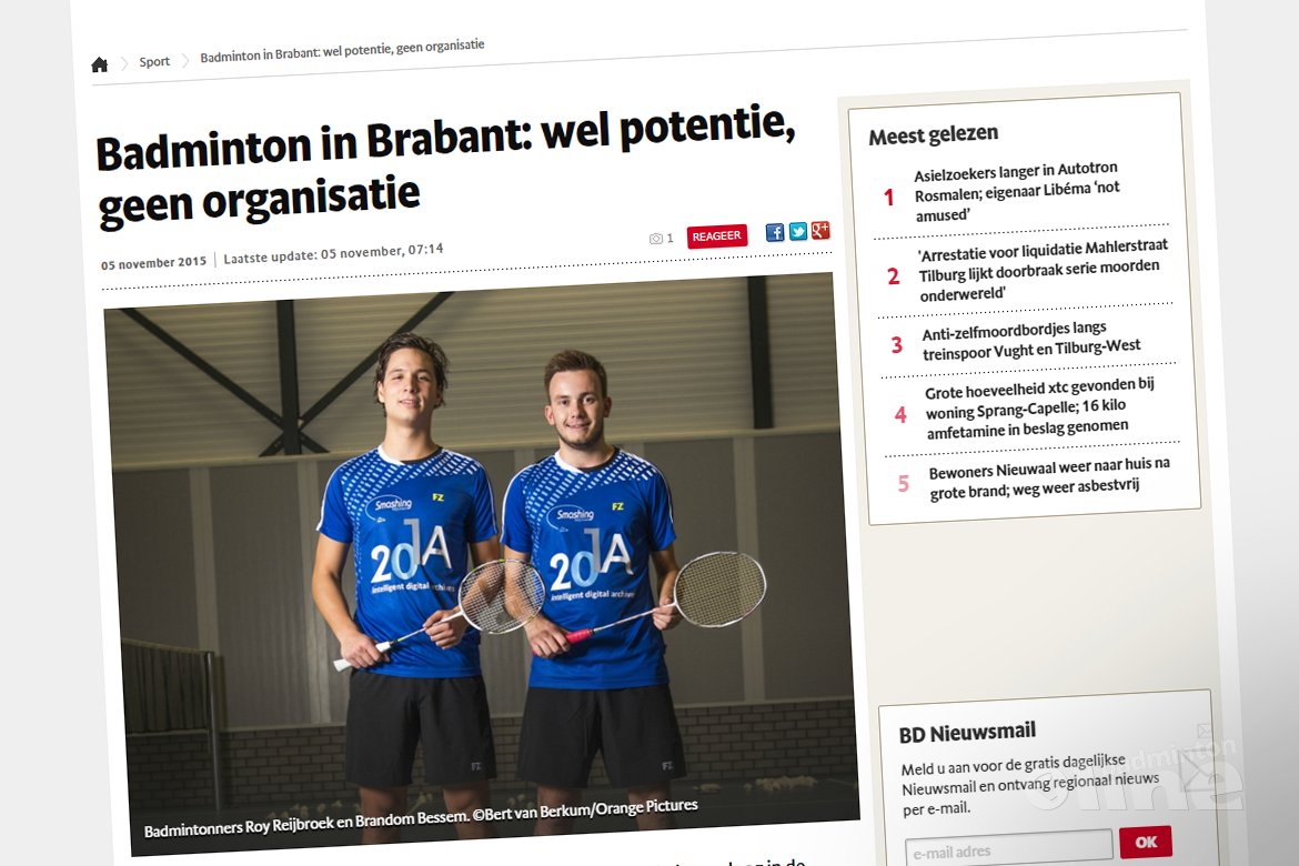 Roy Reijbroek: Met alle Brabantse spelers in de eredivisie zou je wel een ploeg op kunnen richten Roy Reijbroek: Met alle Brabantse spelers in de eredivisie zou je wel een ploeg op kunnen richten