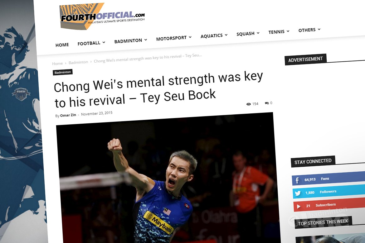 Lee Chong Wei's mental strength was key to his revival Lee Chong Wei's mental strength was key to his revival