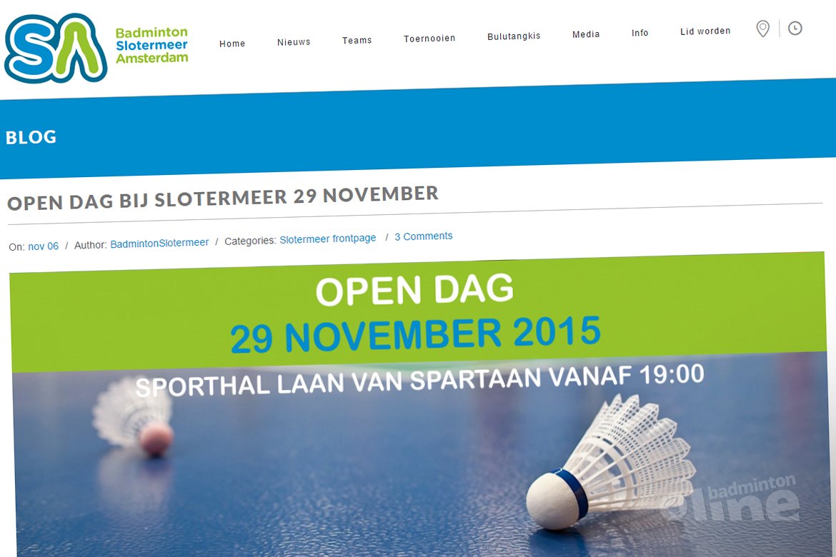 29 november 2015: open dag bij Badminton Slotermeer Amsterdam 29 november 2015: open dag bij Badminton Slotermeer Amsterdam