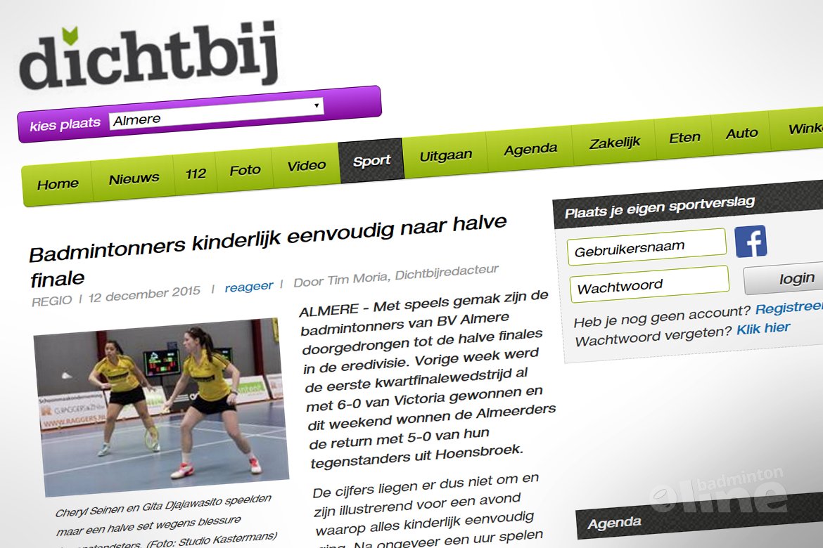 Badmintonners kinderlijk eenvoudig naar halve finale Badmintonners kinderlijk eenvoudig naar halve finale
