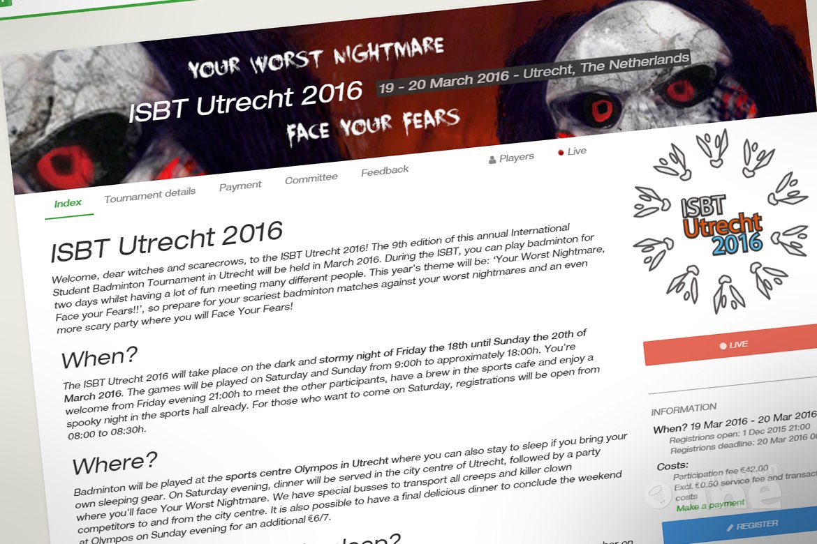 Badmintonnen en een feestje: ISBT Utrecht 2016 Badmintonnen en een feestje: ISBT Utrecht 2016