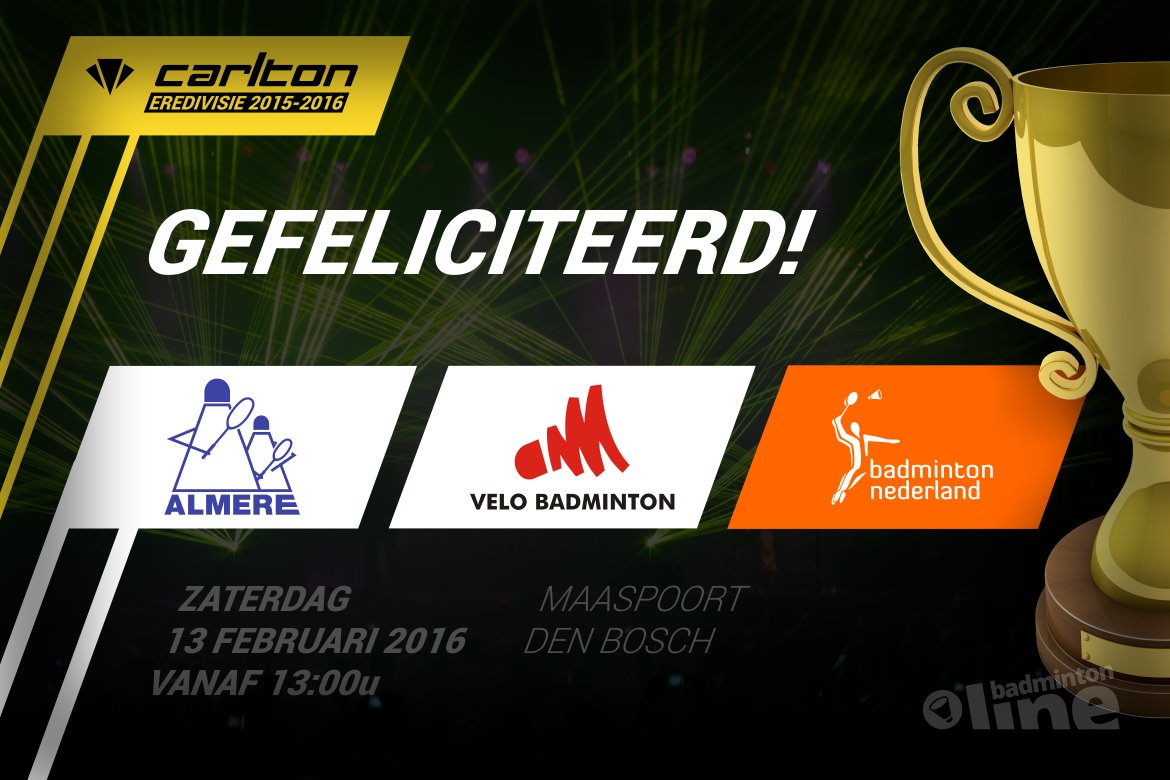 Finale Carlton Eredivisie 2015-2016 tussen VELO en Almere Finale Carlton Eredivisie 2015-2016 tussen VELO en Almere