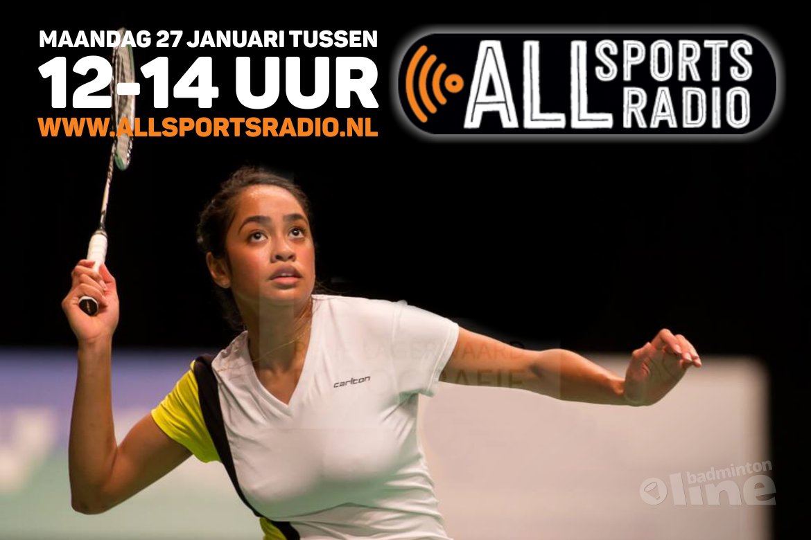 NK Badminton 2015 runner-up Gayle Mahulette te gast bij ALLsportsradio LIVE! NK Badminton 2015 runner-up Gayle Mahulette te gast bij ALLsportsradio LIVE!