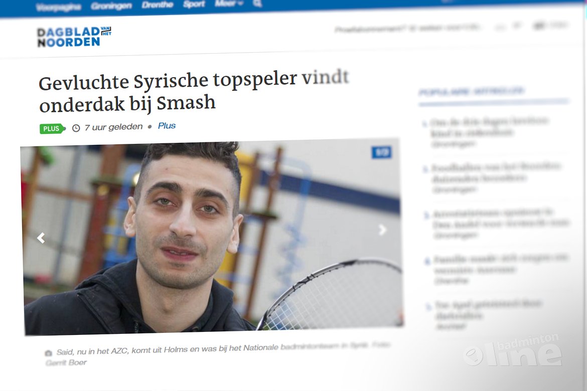 Gevluchte Syrische topspeler vindt onderdak bij Smash Gevluchte Syrische topspeler vindt onderdak bij Smash