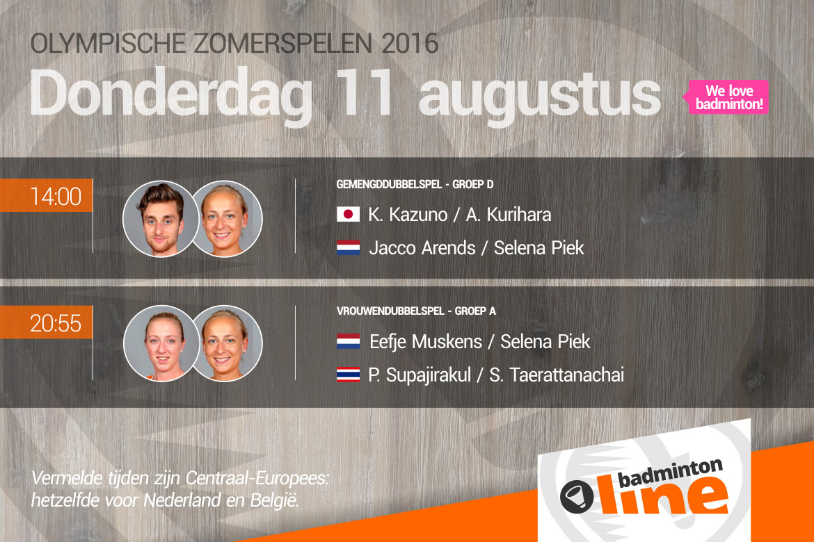 Rio 2016: voorbeschouwing eerste Olympische partijen Jacco Arends, Selena Piek en Eefje Muskens Rio 2016: voorbeschouwing eerste Olympische partijen Jacco Arends, Selena Piek en Eefje Muskens