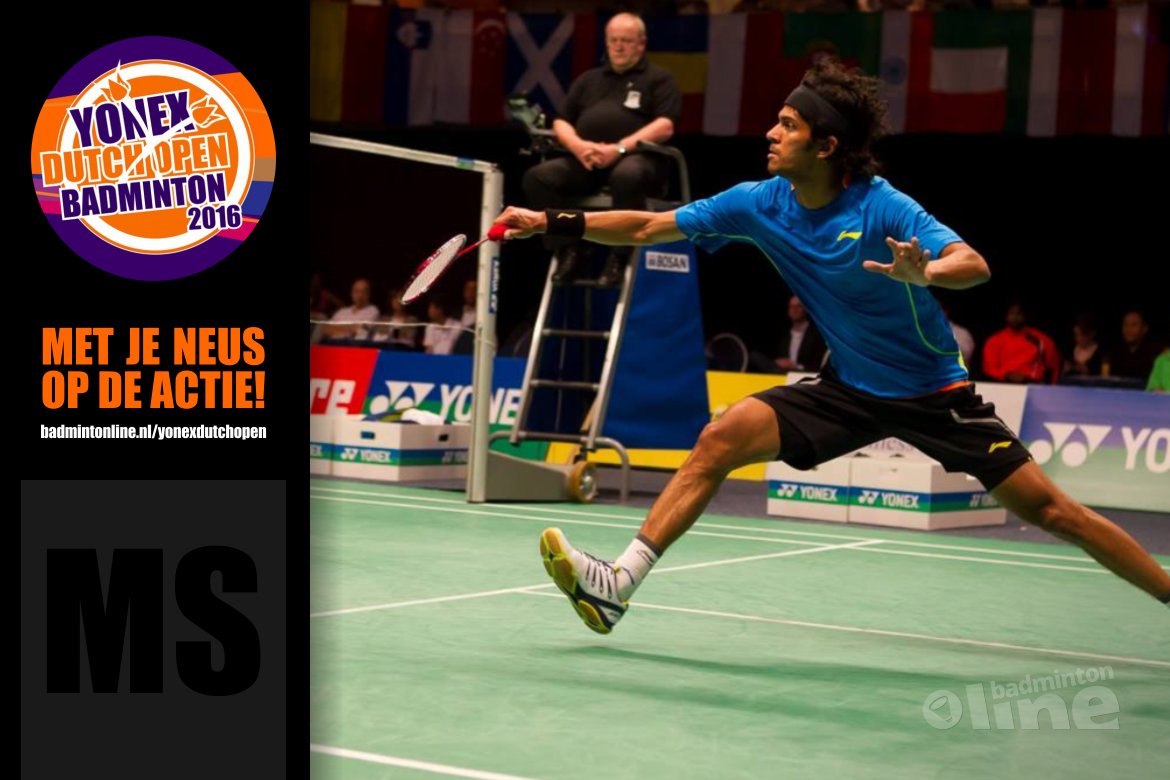 Dutch Open 2016: Ajay Jayaram gaat voor derde titel op rij Dutch Open 2016: Ajay Jayaram gaat voor derde titel op rij