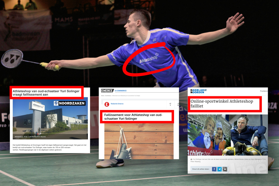 Sponsor Nederlandse topbadmintonner Mark Caljouw failliet? Sponsor Nederlandse topbadmintonner Mark Caljouw failliet?