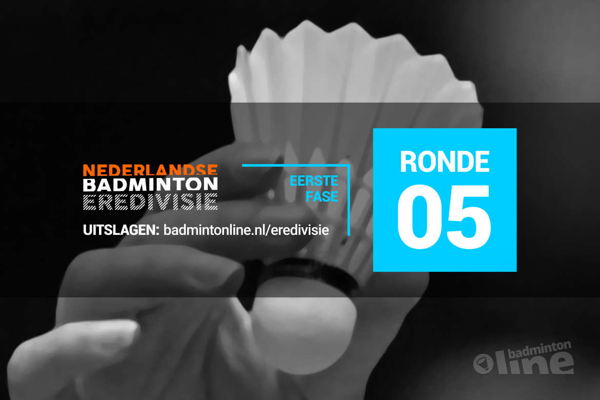 Wedstrijdschema vijfde speelronde Nederlandse Badminton Eredivisie 2018-2019 Wedstrijdschema vijfde speelronde Nederlandse Badminton Eredivisie 2018-2019