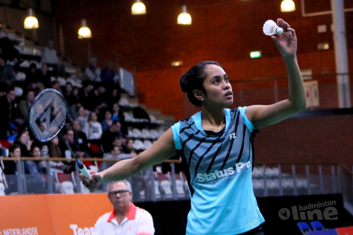 Topbadmintonner Gayle Mahulette kopvrouw bij EK Gemengde Teams 2019 in Kopenhagen Topbadmintonner Gayle Mahulette kopvrouw bij EK Gemengde Teams 2019 in Kopenhagen