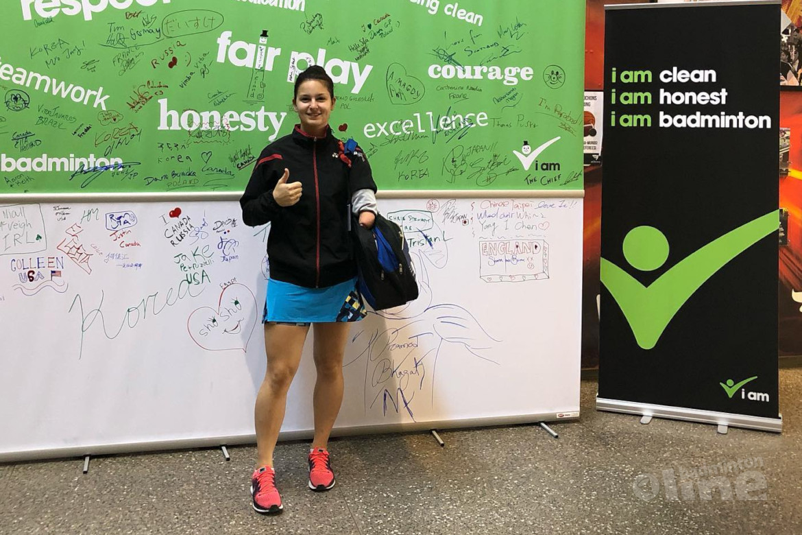 Megan Hollander in halve finales Yonex Canada Para-badminton International 2019 Megan Hollander in halve finales Yonex Canada Para-badminton International 2019
