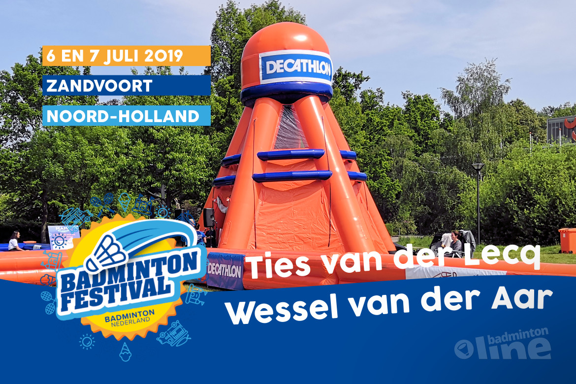 Jeugdbadmintonners Wessel van der Aar en Ties van der Lecq bij Outdoor Badminton Festival op 6 en 7 juli in Zandvoort Jeugdbadmintonners Wessel van der Aar en Ties van der Lecq bij Outdoor Badminton Festival op 6 en 7 juli in Zandvoort